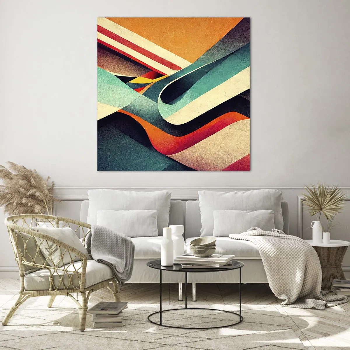 Quadro su vetro - Composizione intensa - 40x40 cm