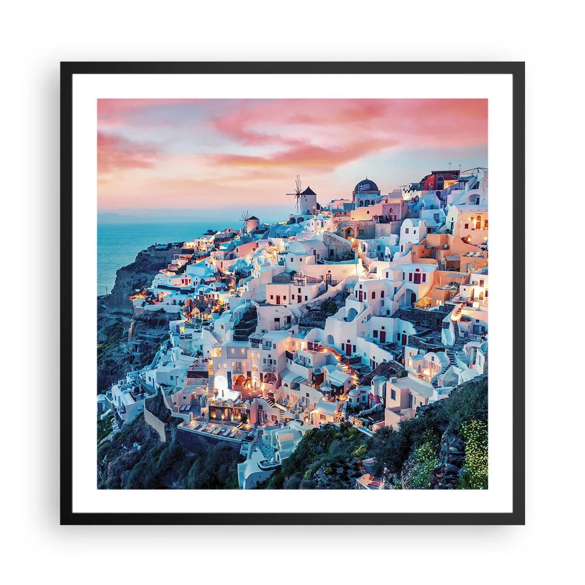Poster in cornice nera - La tua grossa vacanza greca - 60x60 cm