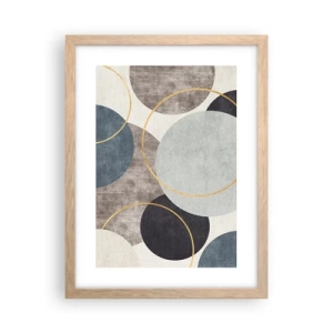 Poster in cornice rovere chiaro - Un cerchio dietro l'altro - 30x40 cm