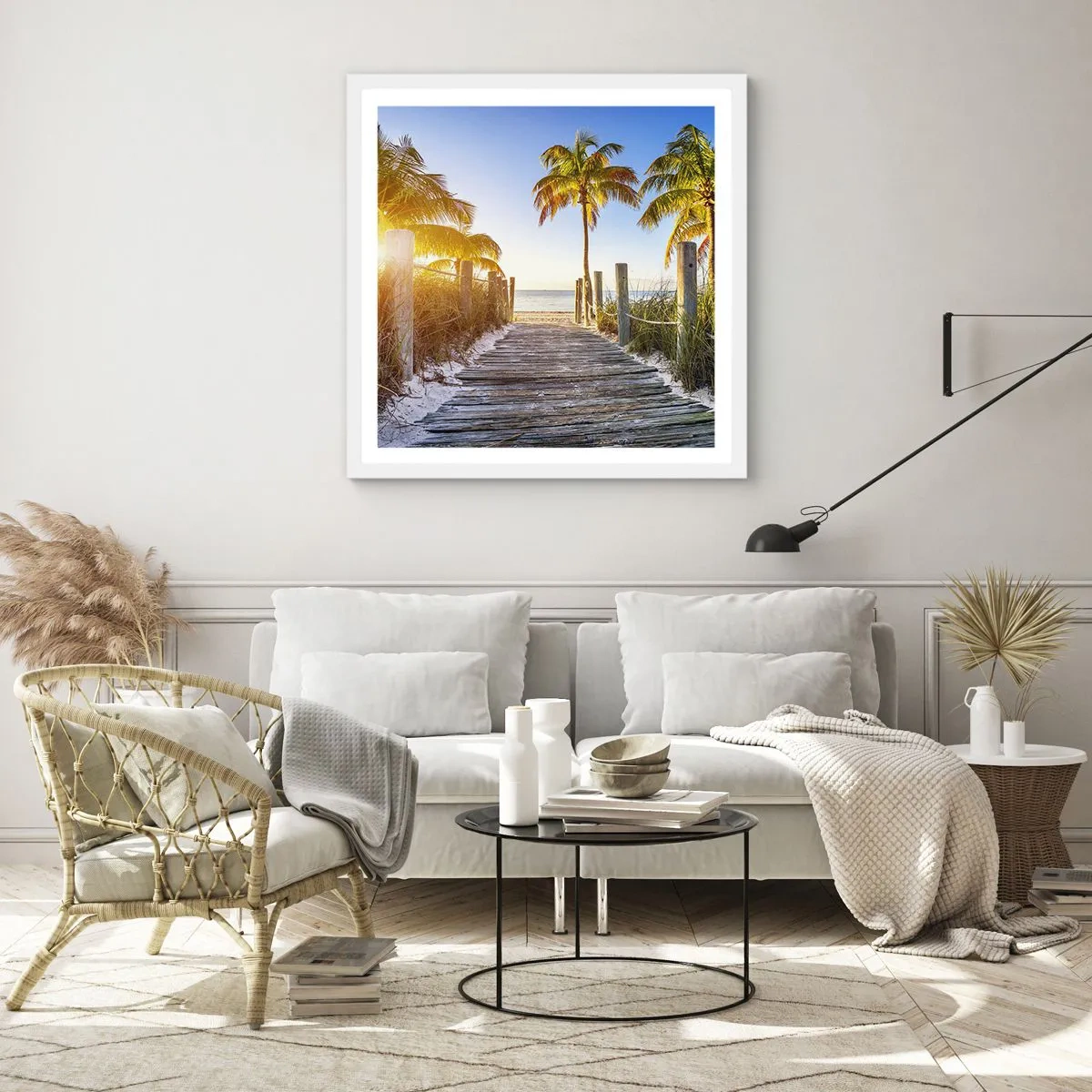 Poster in cornice bianca - Dritto in paradiso - 30x30 cm