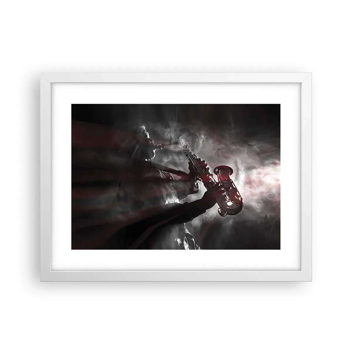 Poster in cornice bianca - Nei fumi del jazz - 40x30 cm