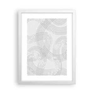 Poster in cornice bianca - Non vi è una via diritta - 30x40 cm