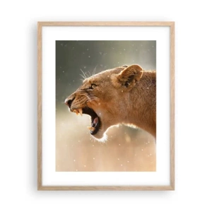 Poster in cornice rovere chiaro - Prova a non ascoltare - 40x50 cm