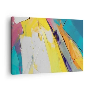Quadro su tela - Stampe su Tela - Una composizione astratta dai colori intensi - 70x50cm - Anatomia della luce - Decorazione murale moderna per soggiorno e camera da letto ARTTOR