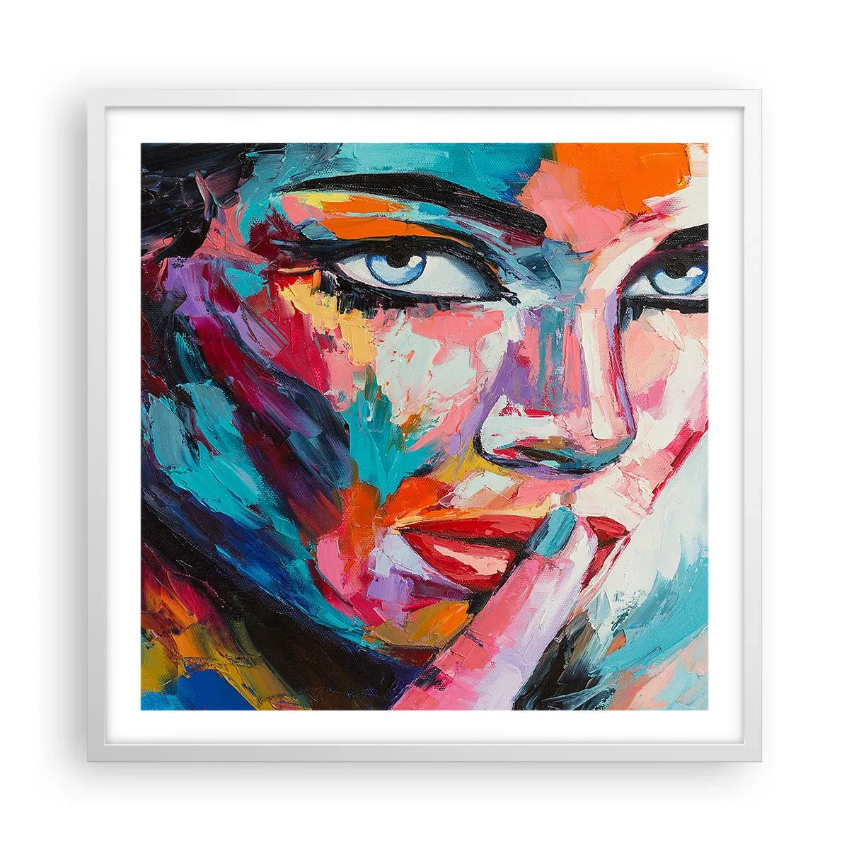 Poster in cornice bianca - Il nostro primo segreto - 60x60 cm