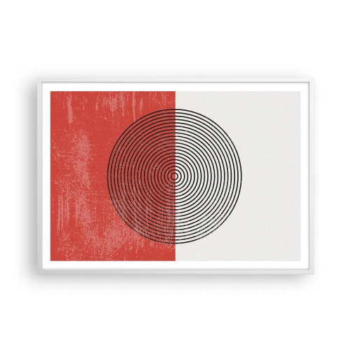 Poster in cornice bianca - Dritto al centro - 100x70 cm