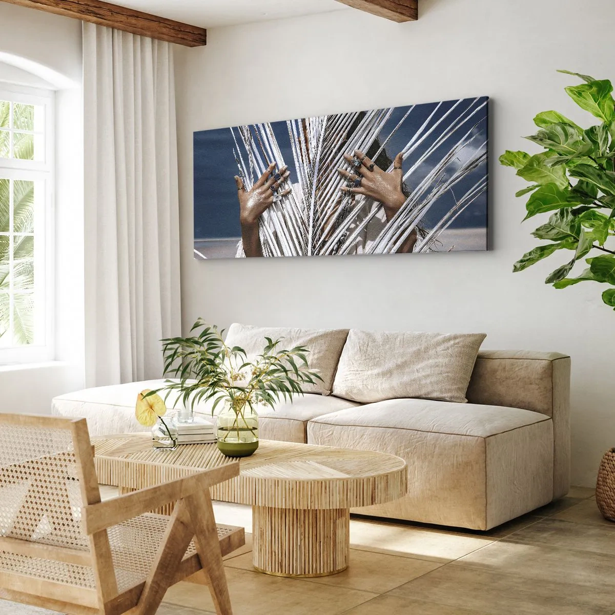 Quadro su tela - Stampe su Tela - La ragazza dello sciamano? - 100x40 cm