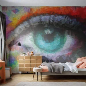 Fotomurali Premium Sand - Luce dell'occhio di cristallo - Astrazione, Occhio, Grafica - 150x105 cm