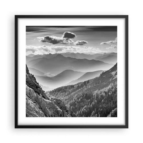 Poster in cornice nera - Fino all'orizzonte - 50x50 cm