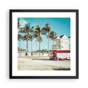 Poster in cornice nera - Ti aspetta una bella giornata - 40x40 cm