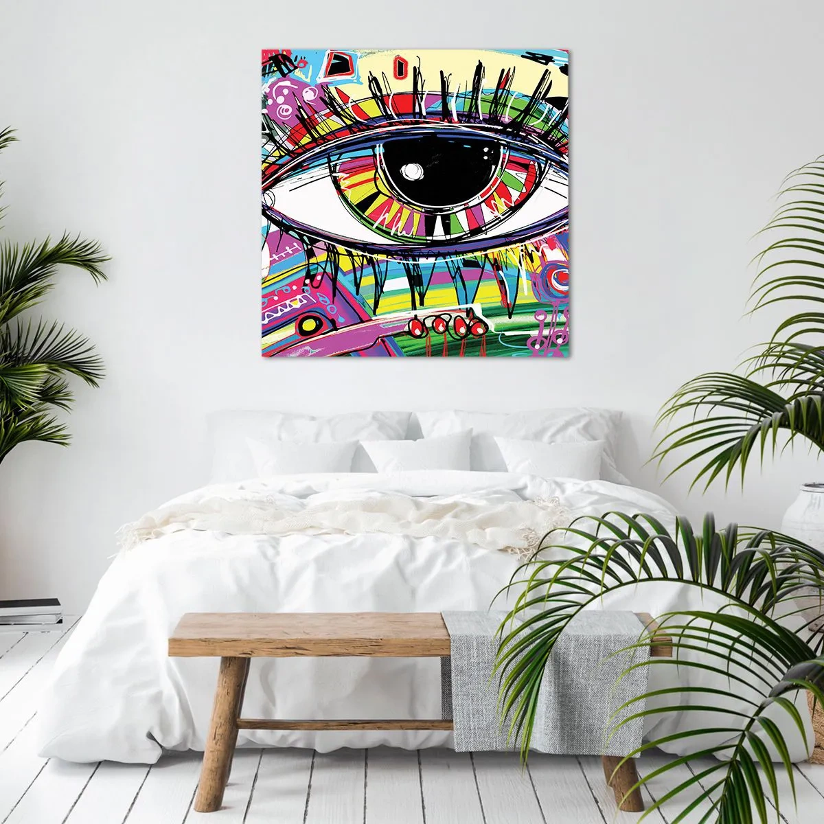 Quadro su tela - Stampe su Tela - Occhio colorato - anima colorata - 60x60 cm