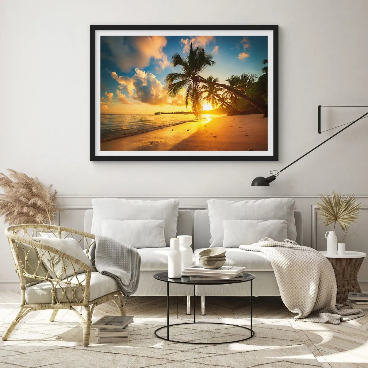 Poster in cornice nera - Sogno dei Caraibi - 50x40 cm