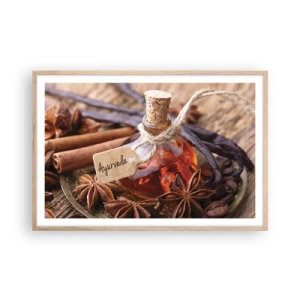 Poster in cornice rovere chiaro - Verso l'unità del corpo e dell'anima - 91x61 cm