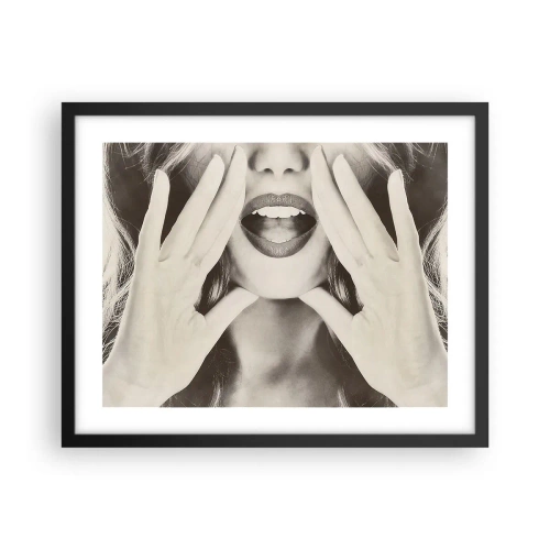 Poster in cornice nera - Arrivo! - 50x40 cm