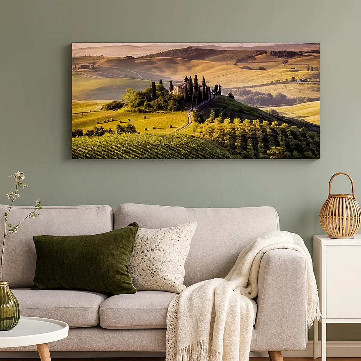 Quadro su tela - Stampe su Tela - Arcadia: paesaggio toscano - 30x30 cm