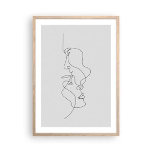 Poster in cornice rovere chiaro - Il calore dei desideri malinconici - 50x70 cm