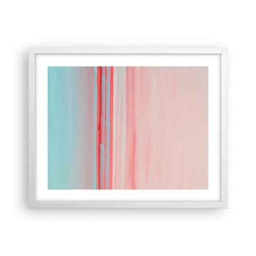 Poster in cornice bianca - Astrazione all'alba - 50x40 cm