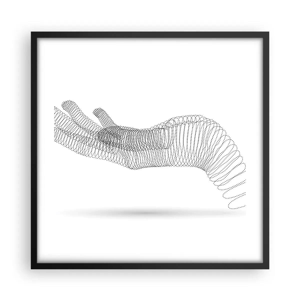 Poster in cornice nera - Mano elastica - 50x50 cm