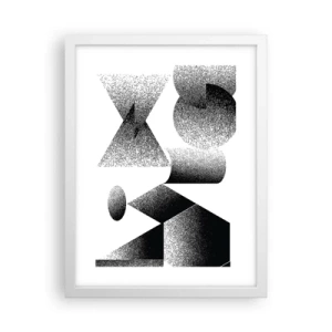 Poster in cornice bianca - Angoli e ovali - 30x40 cm