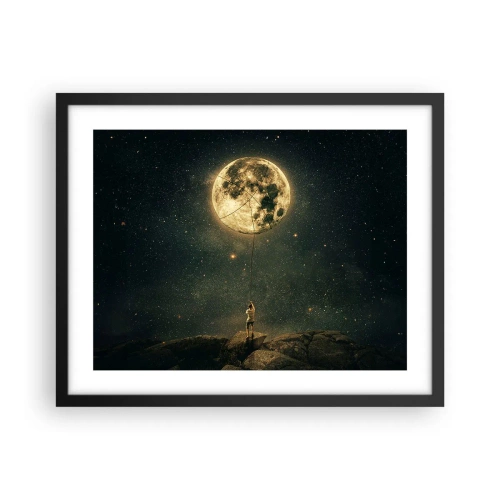 Poster in cornice nera - Chi ha rubato la luna - 50x40 cm