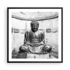 Poster in cornice nera - Alla fonte della pace - 60x60 cm