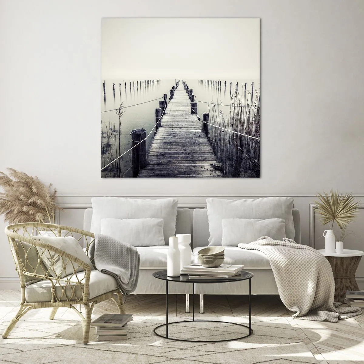 Quadro su vetro - Immergiti nella pace - 50x50 cm