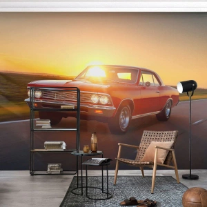 Fotomurali Autoadesivo Deluxe Sticker - Il desiderio è di colore rosso - Auto, Viaggio, Vintage ▾ - 450x315 cm