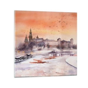 Quadro su vetro - Tramonto reale - 30x30 cm