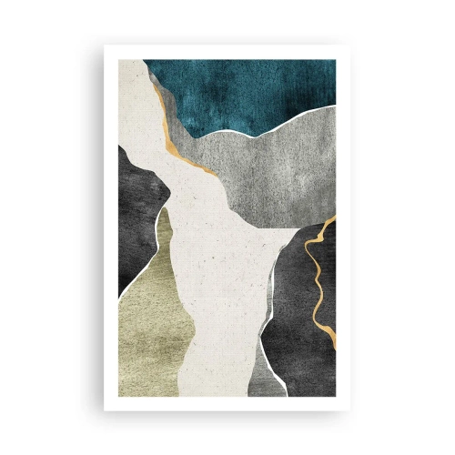 Poster - Composizione mosaico con filo d'oro - 61x91 cm