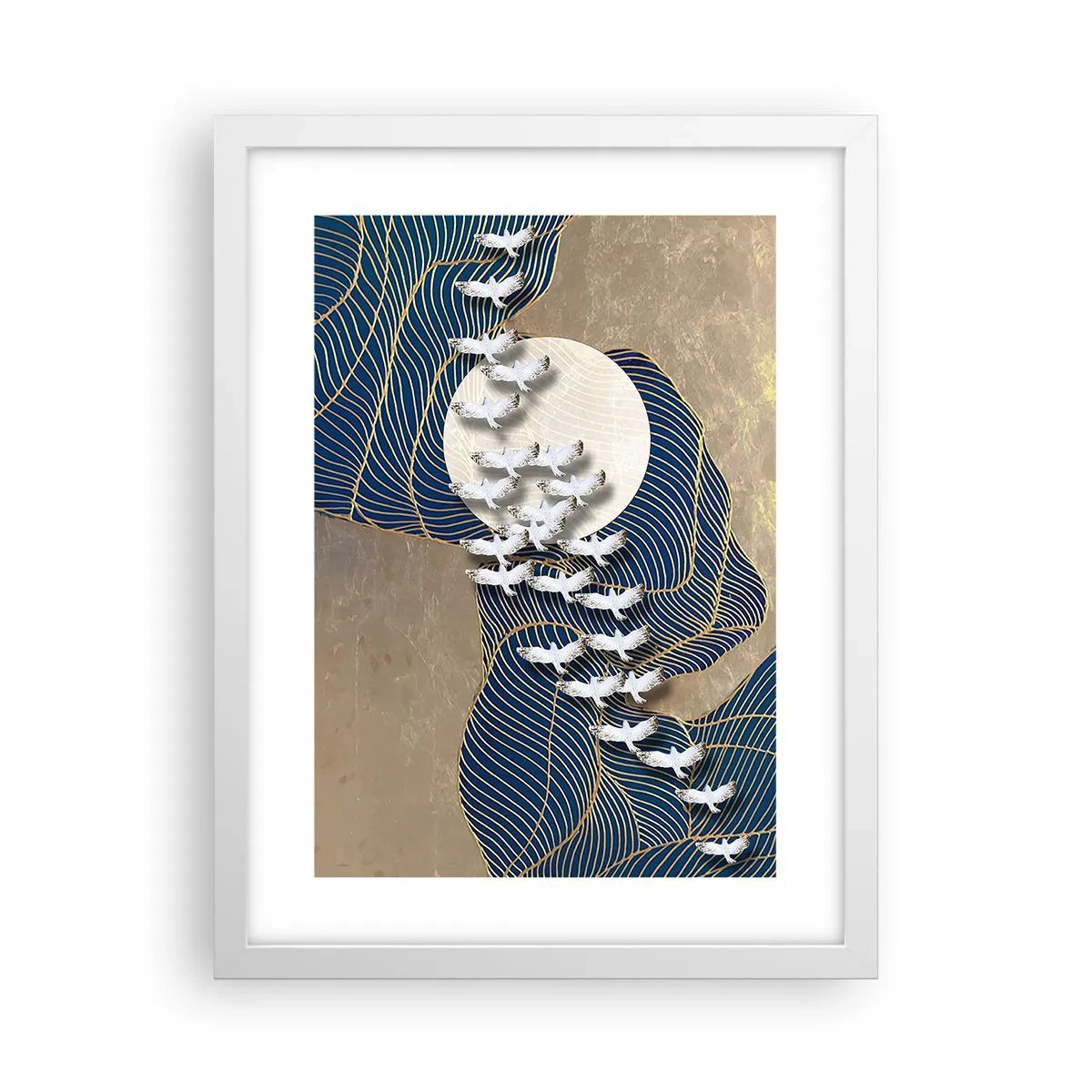 Poster in cornice bianca - Libertà, viaggio, comunità - 30x40 cm