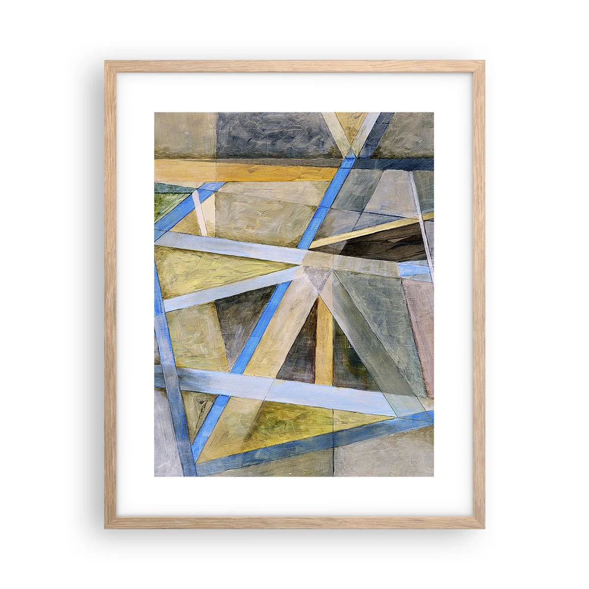 Poster in cornice rovere chiaro - Dritto o obliquo? - 40x50 cm