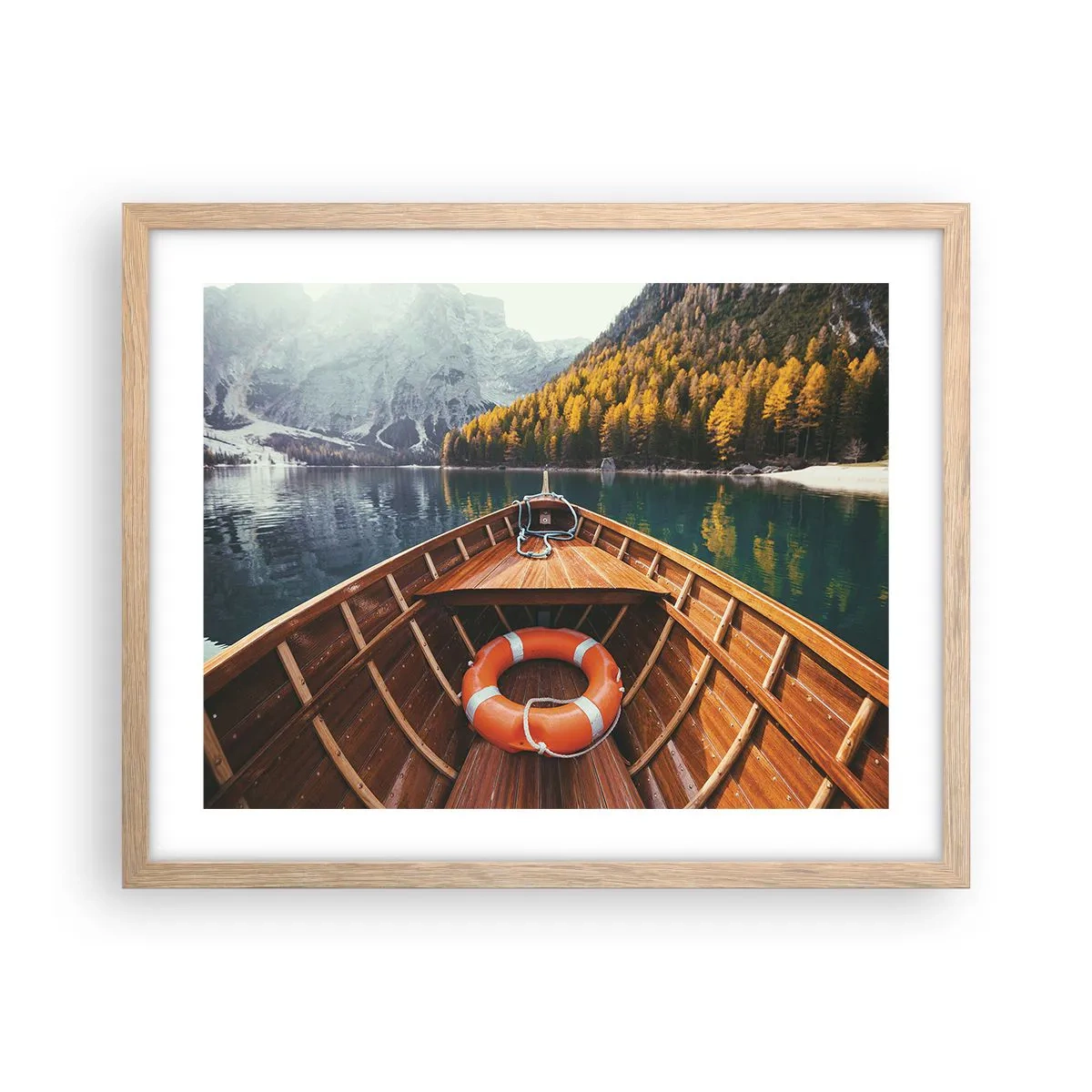 Poster in cornice rovere chiaro - Gita sui monti - 50x40 cm