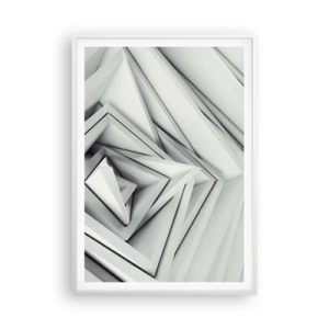 Poster in cornice bianca - Germogli spigolosi - 70x100 cm