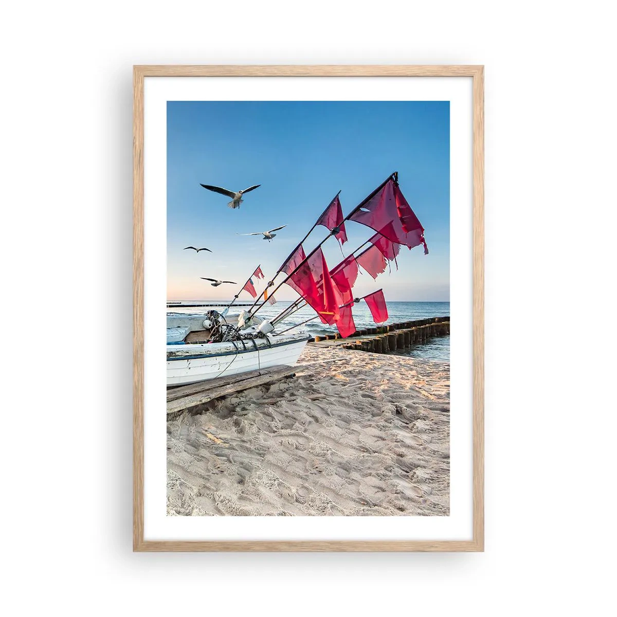 Poster in cornice rovere chiaro - Meritato riposo - 50x70 cm