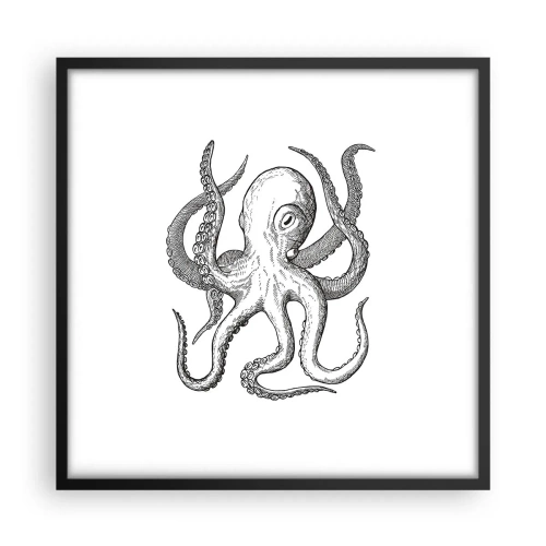 Poster in cornice nera - Ballando con le onde - 50x50 cm