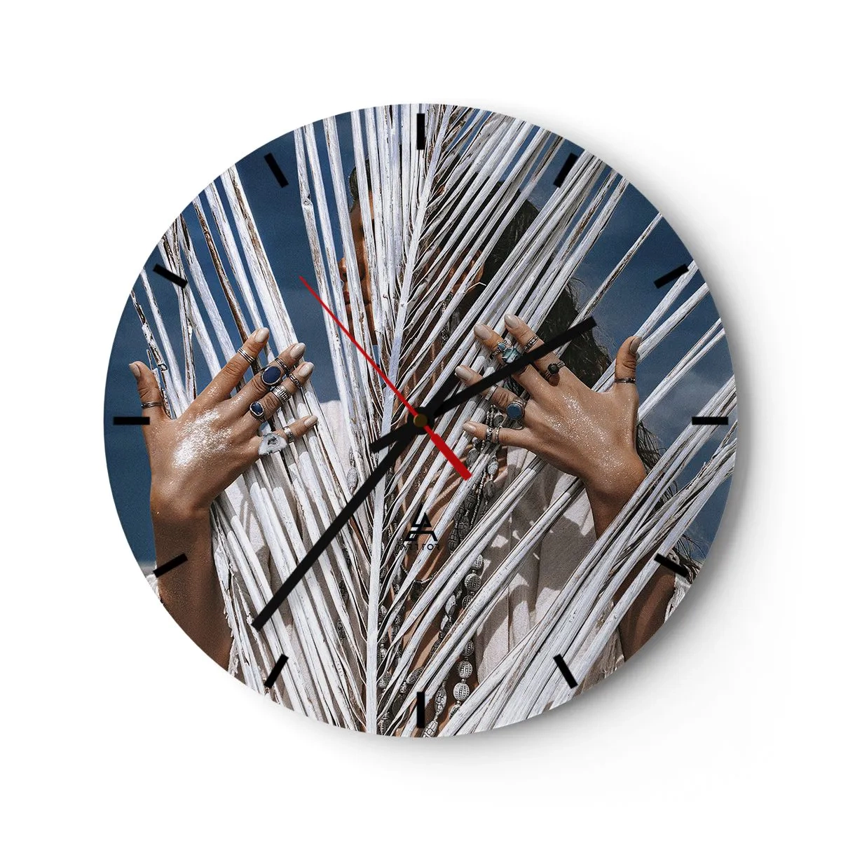 Orologio da parete - Orologio in Vetro - La ragazza dello sciamano? - 40x40 cm