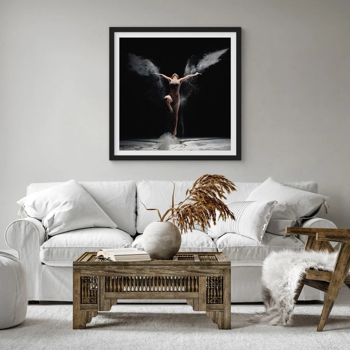 Poster in cornice nera - Gli elfi esistono - 50x50 cm