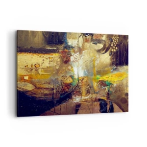 Quadro su tela - Stampe su Tela - Natura morta astratta dai colori caldi - 100x70cm - Freddo, più caldo, bollente - Decorazione murale moderna per soggiorno e camera da letto ARTTOR
