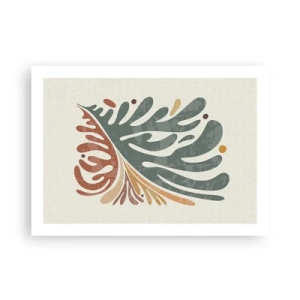 Poster - Foglia multicolore - 70x50 cm