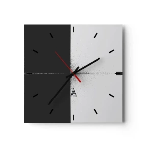 Orologio da parete - Orologio in Vetro - Un proiettile simbolico in stile minimalista e astratto. - 30x30cm - Dritto allo scopo - Decorazione murale moderna per soggiorno e camera da letto ARTTOR
