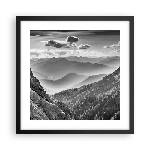 Poster in cornice nera - Fino all'orizzonte - 40x40 cm