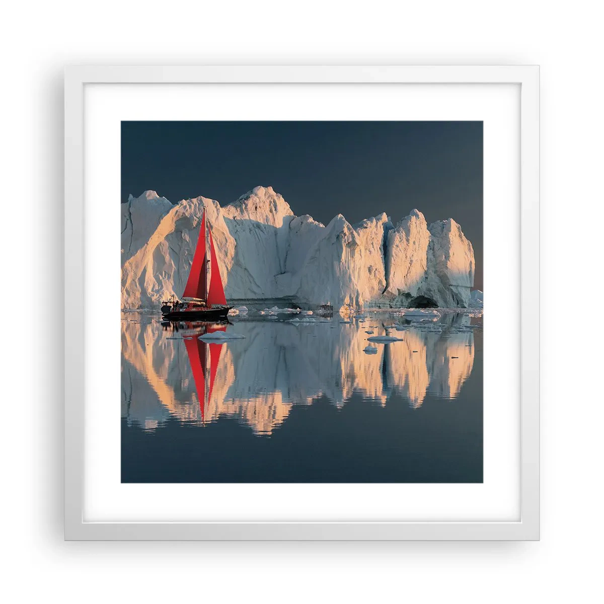 Poster in cornice bianca - Ai confini del mondo - 40x40 cm