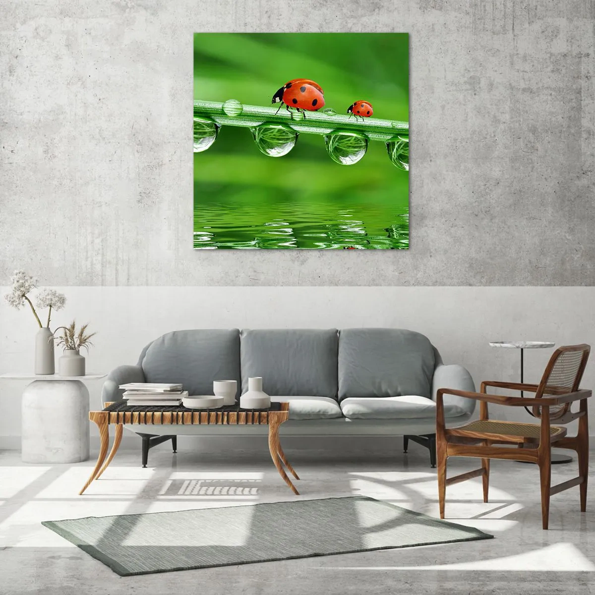 Quadro su vetro - In cammino per tutta l'estate - 30x30 cm