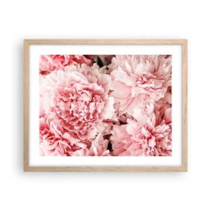 Poster in cornice rovere chiaro - Sogno rosa - 50x40 cm