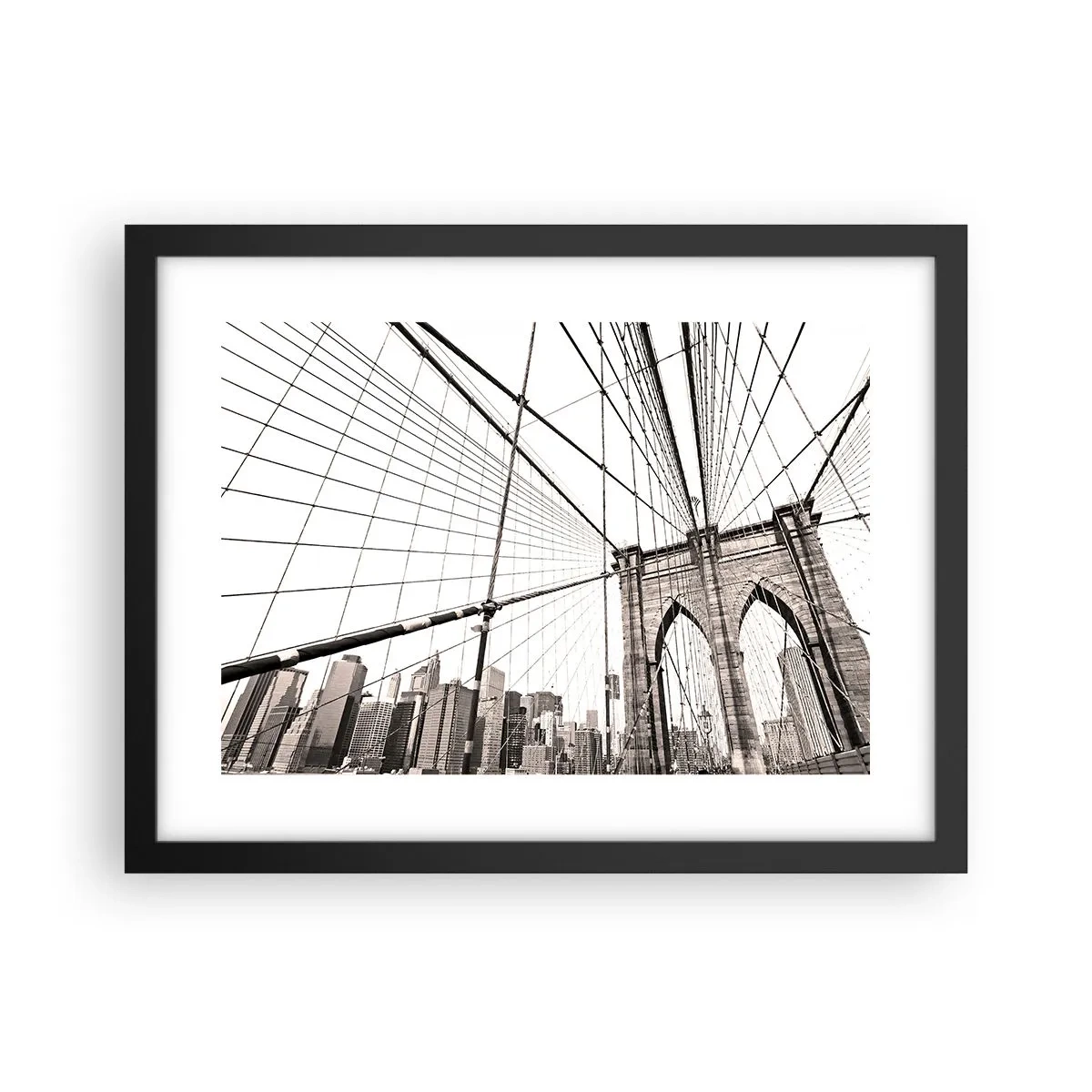 Poster in cornice nera - La cattedrale di New York - 40x30 cm