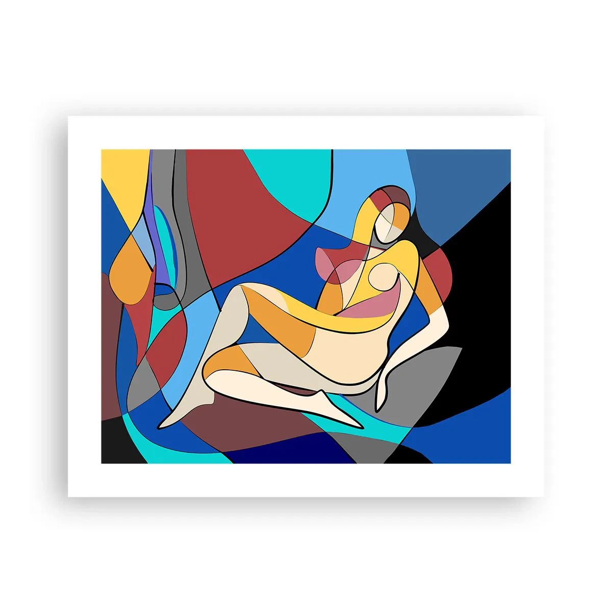 Poster - Nudo cubista - 50x40 cm