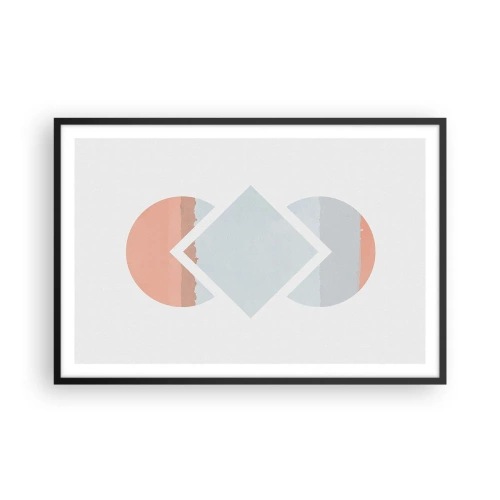 Poster in cornice nera - La situazione è chiara - 91x61 cm