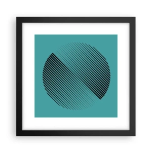 Poster in cornice nera - Cerchio: variazione geometrica - 30x30 cm