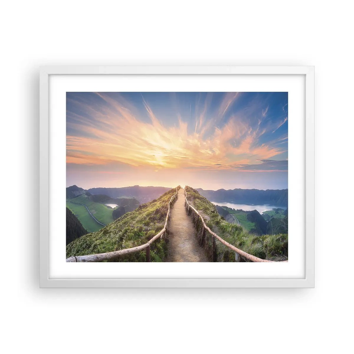 Poster in cornice bianca - Vicino al cielo - 50x40 cm