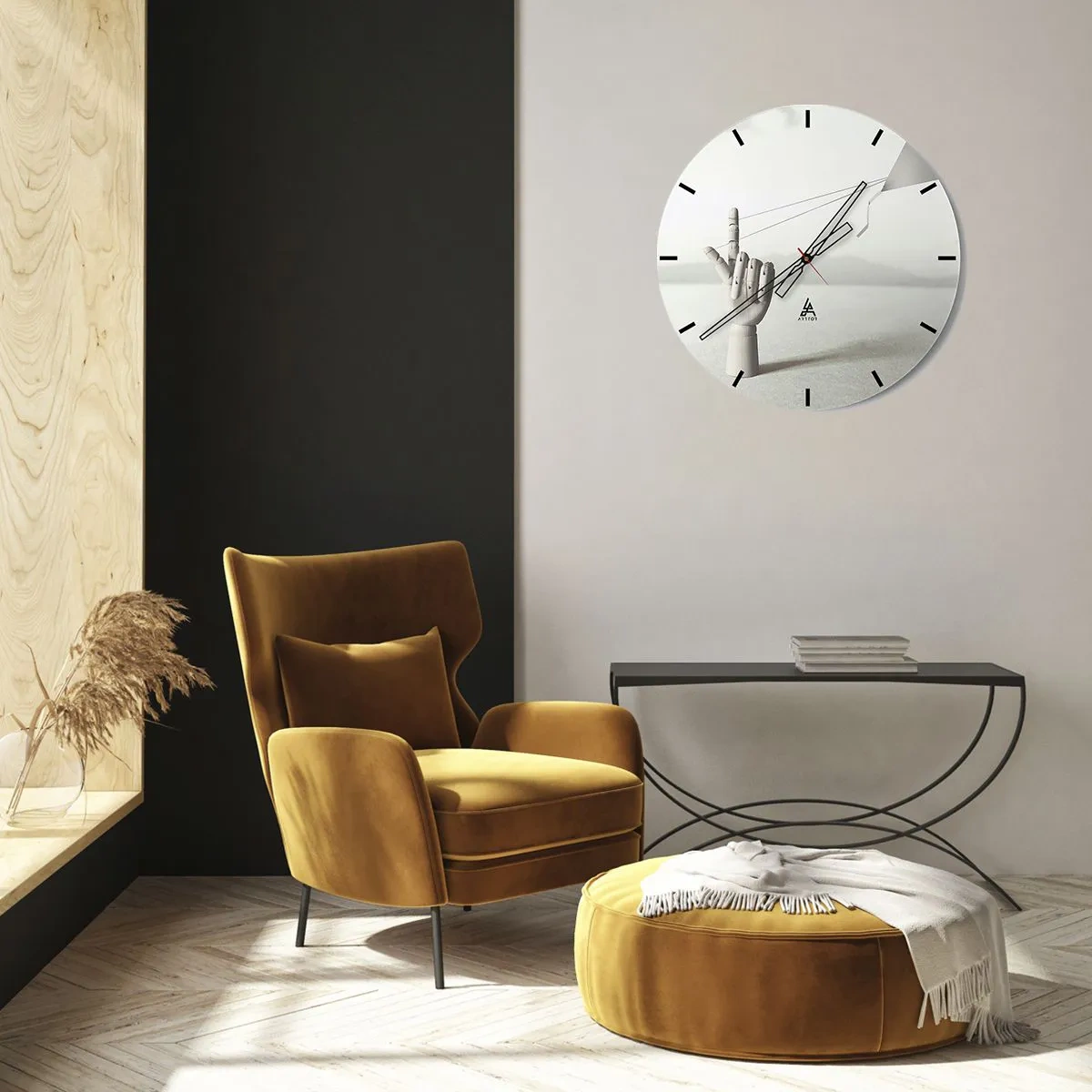 Orologio da parete - Orologio in Vetro - Prova di forza - 30x30 cm